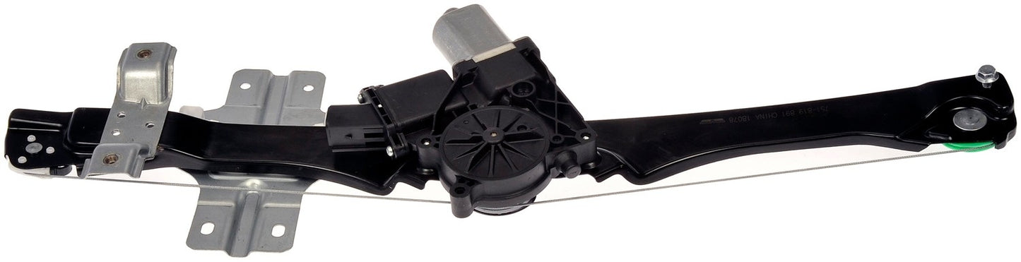 Back View of Front Left Power Window Motor and Regulator Assembly DORMAN 751-819