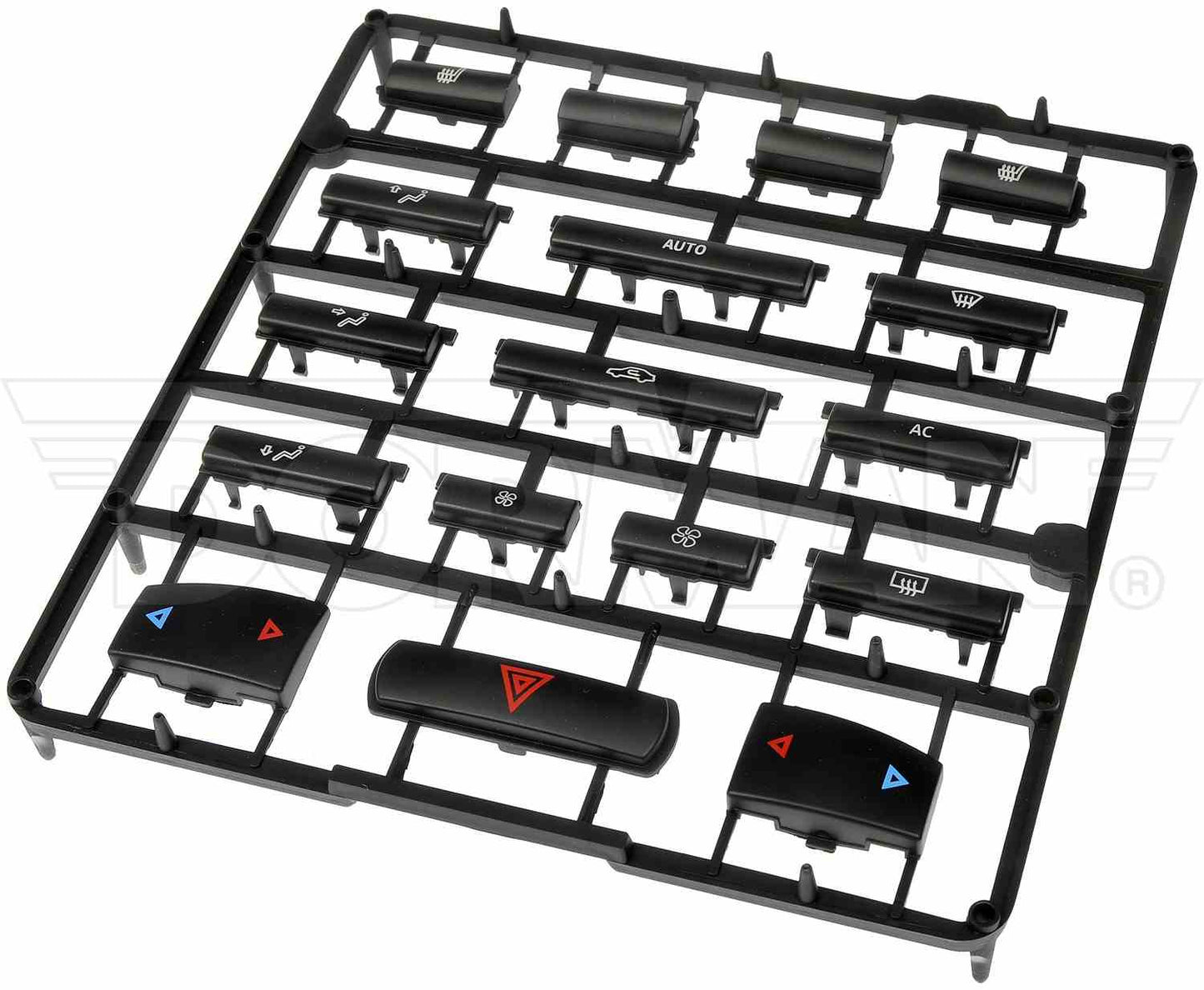 Angle View of HVAC Push Button Set DORMAN 76833