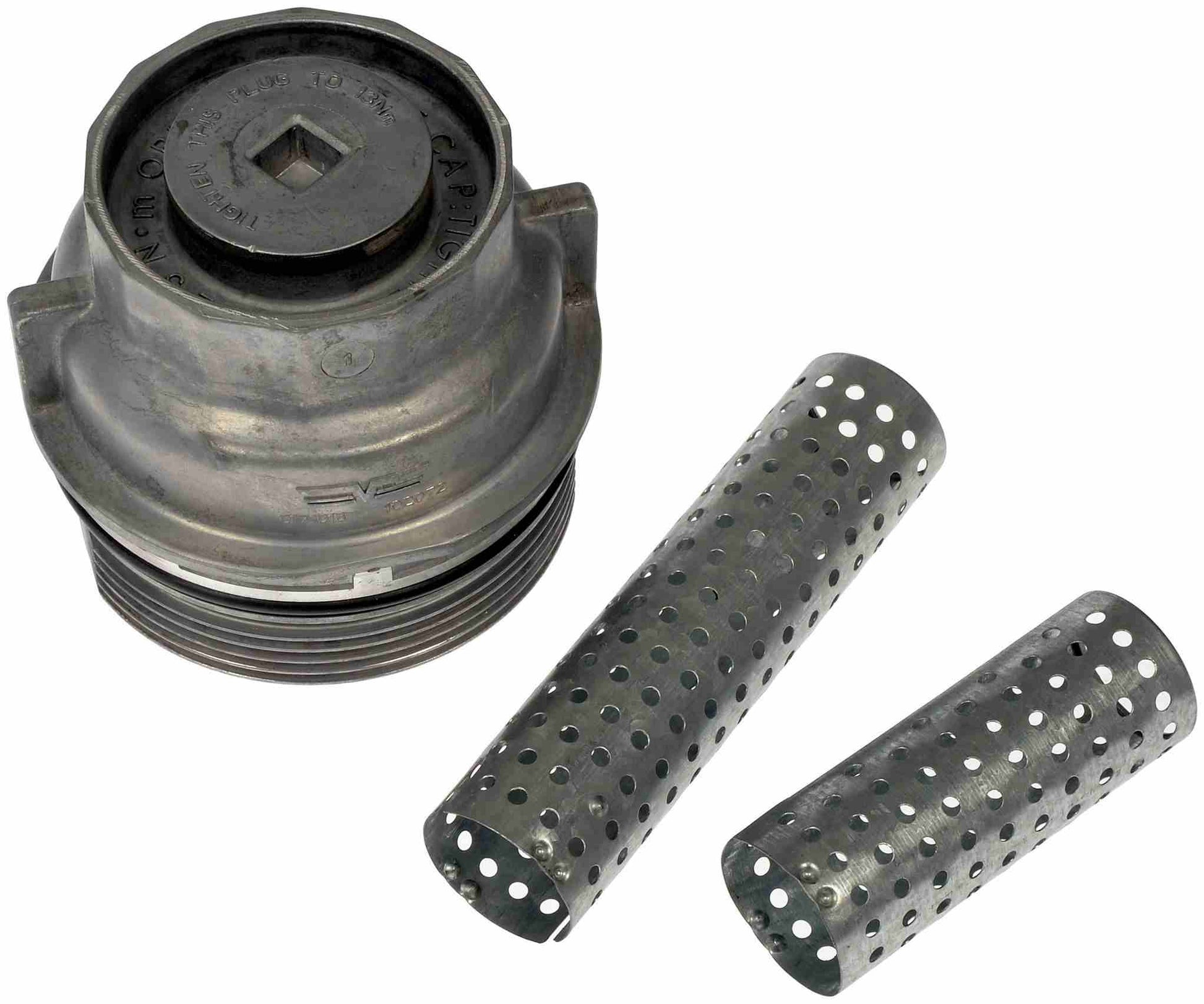 Angle View of Engine Oil Filter Cover DORMAN 917-016