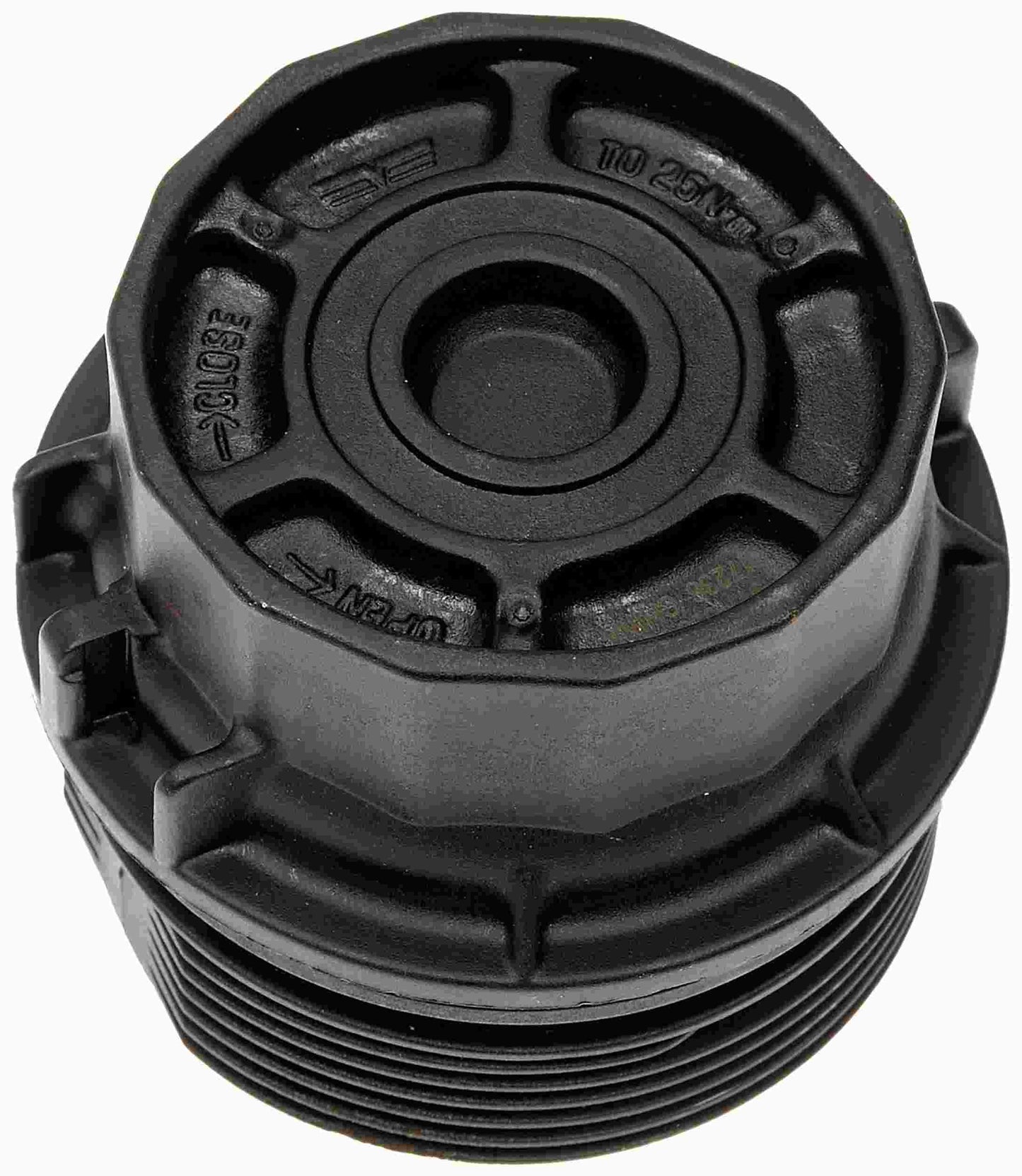 Angle View of Engine Oil Filter Cover DORMAN 917-039