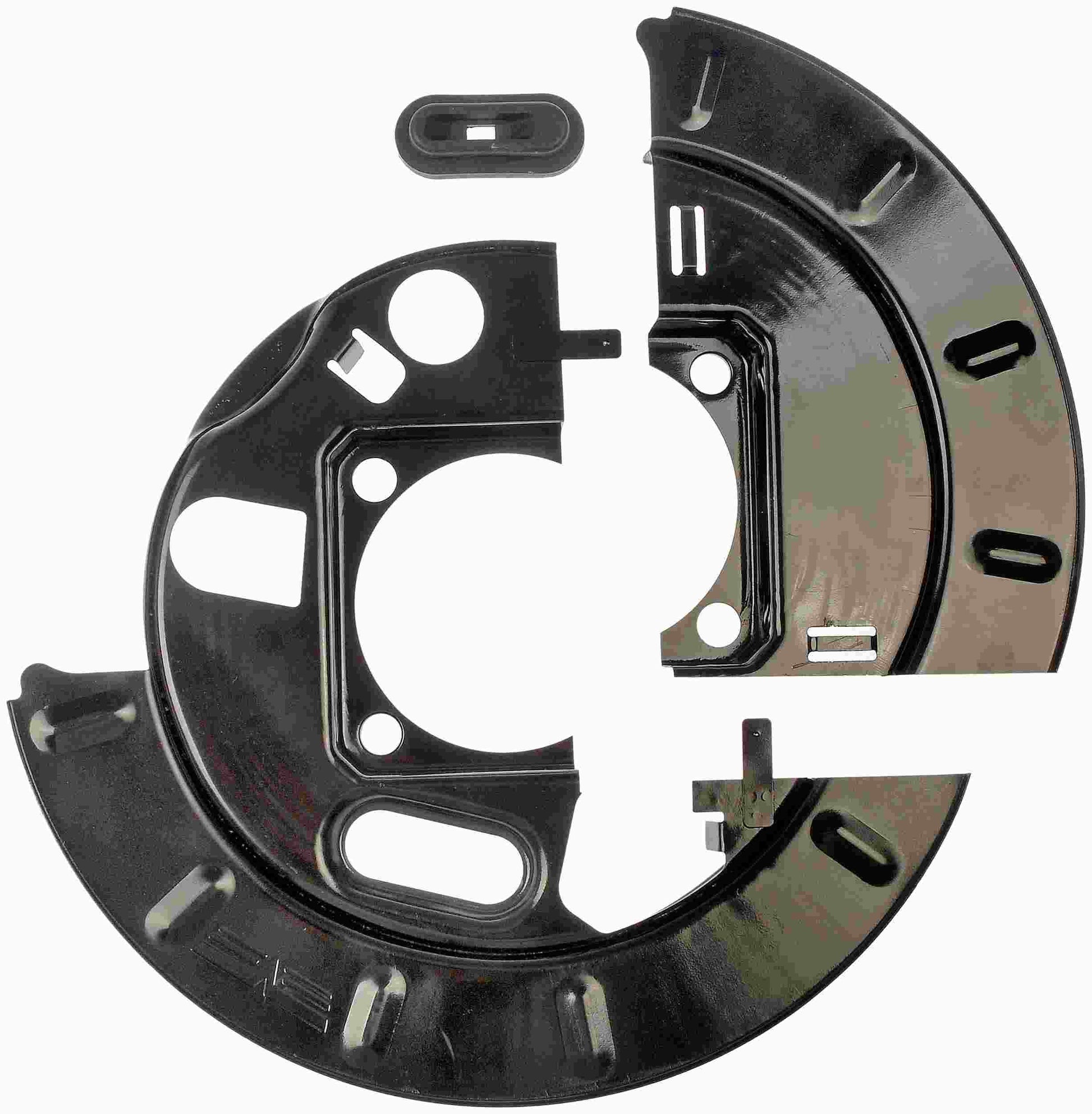 Front View of Rear Brake Backing Plate DORMAN 924-213