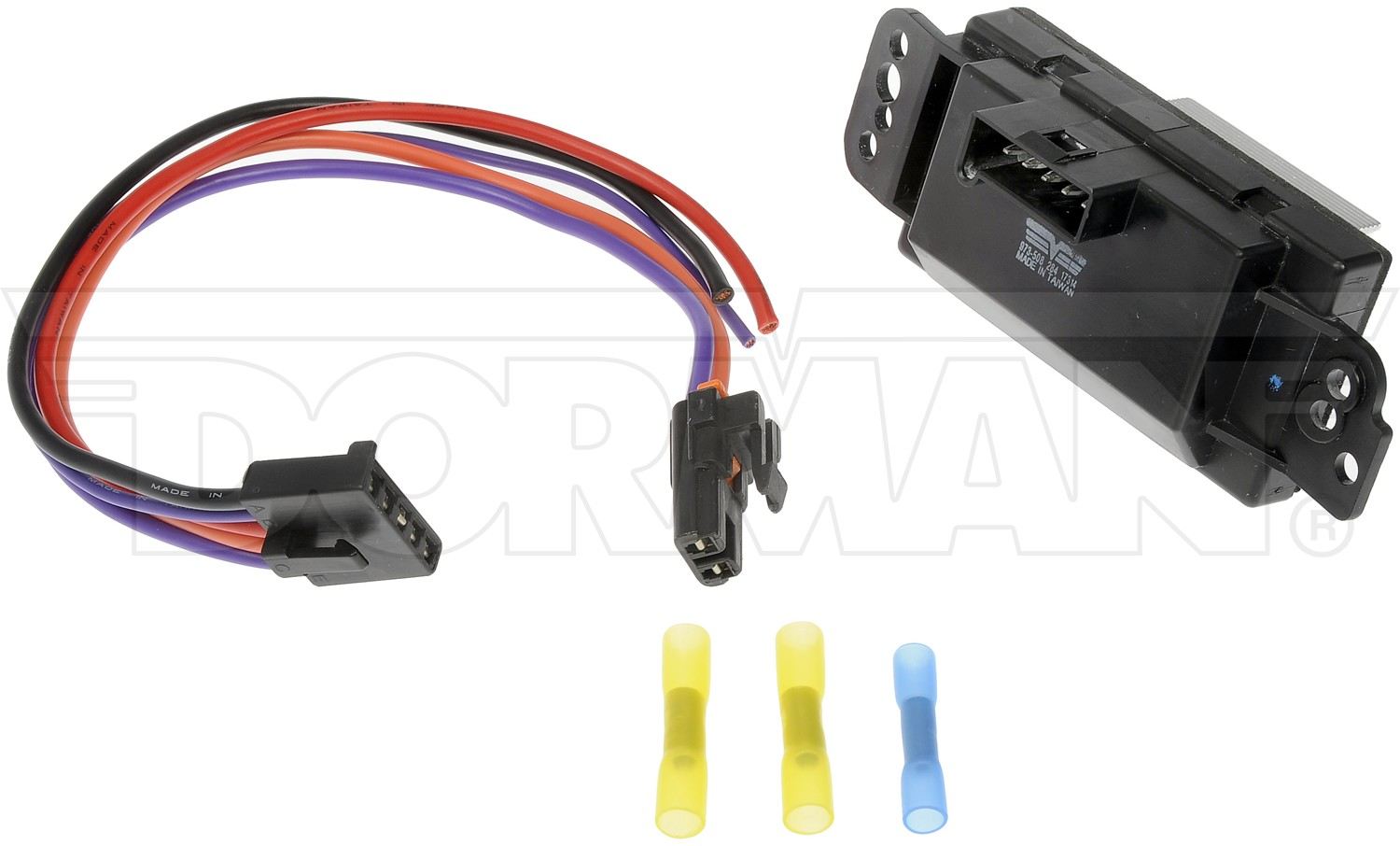 Angle View of Front HVAC Blower Motor Resistor Kit DORMAN 973-508