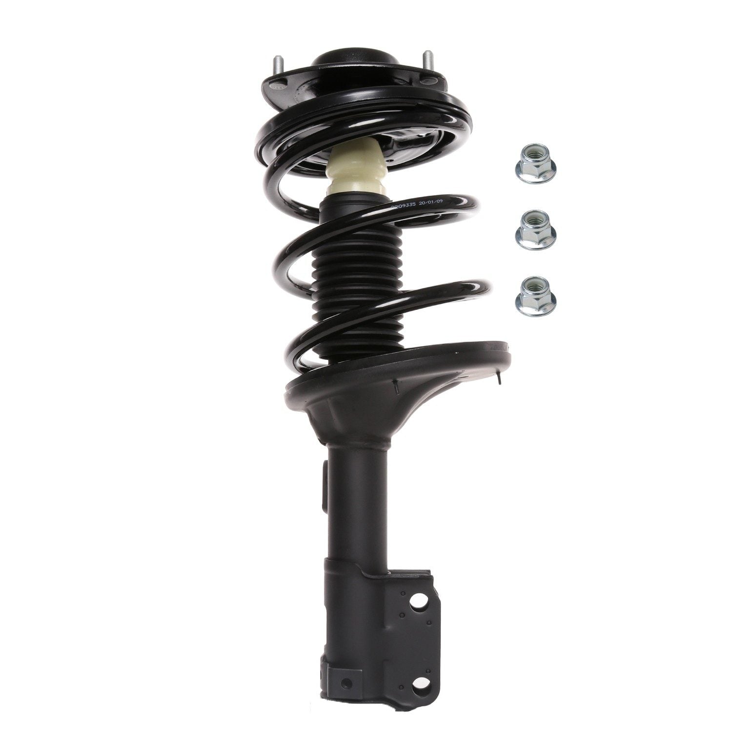 Top View of Front Left Suspension Strut and Coil Spring Assembly PRT 818624