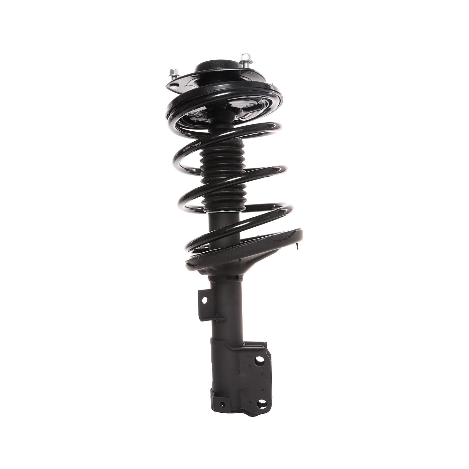 Top View of Front Left Suspension Strut and Coil Spring Assembly PRT 818940