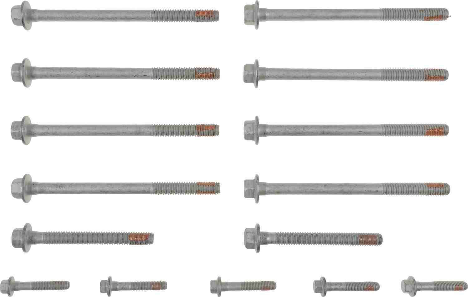 Top View of Engine Cylinder Head Bolt Set REINZ 14-10071-01