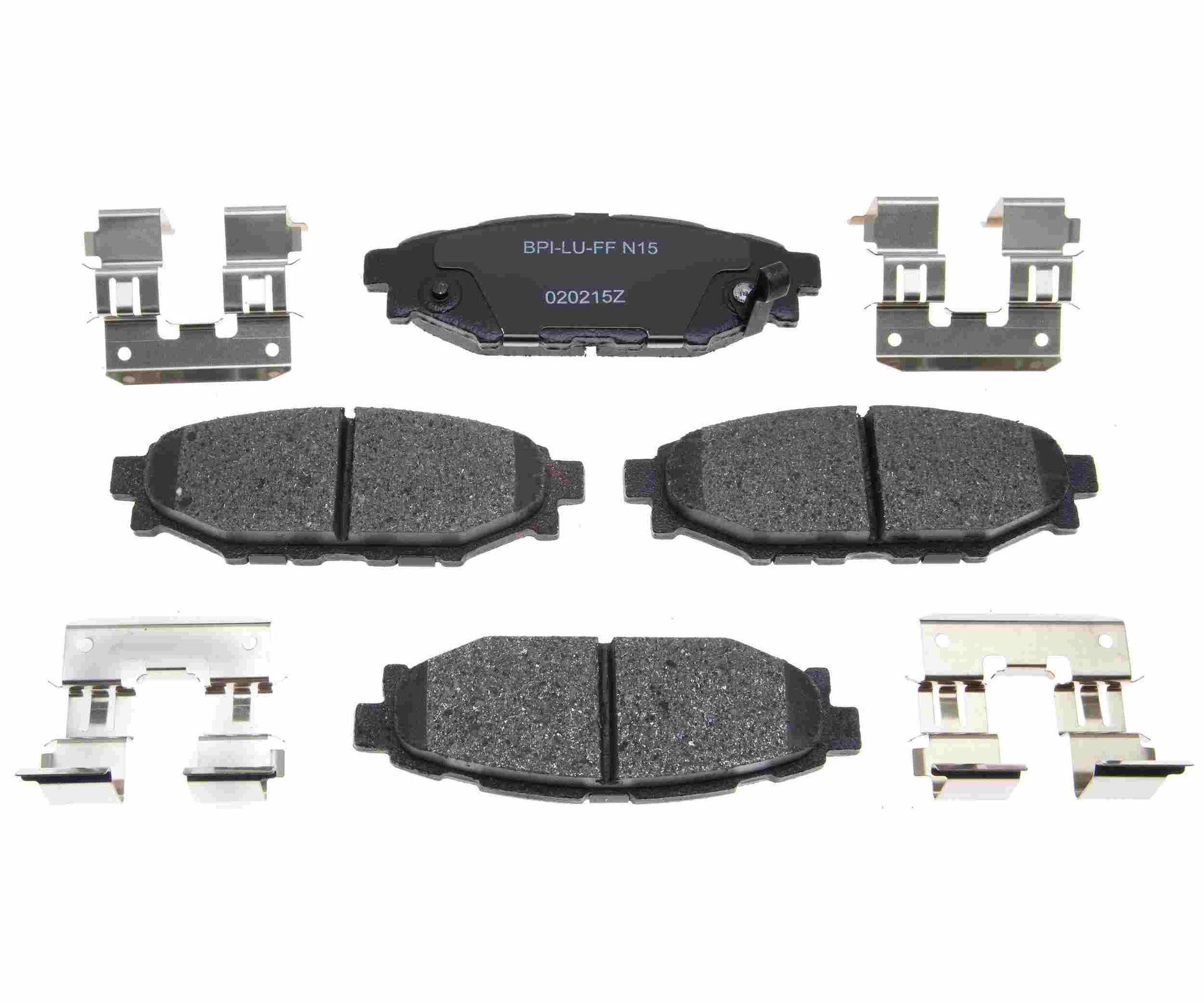 Front View of Rear Disc Brake Pad Set RAYBESTOS MGD1114CH