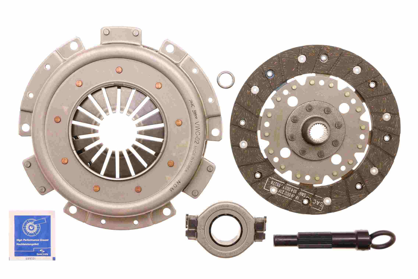 Front View of Transmission Clutch Kit SACHS KF224-02