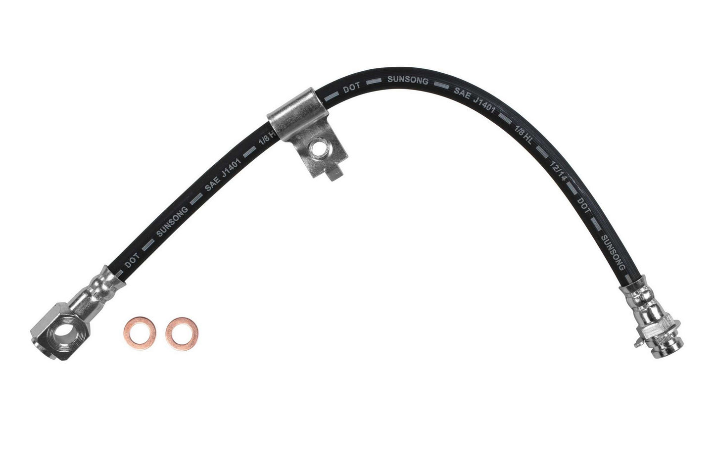 Front View of Front Left Brake Hydraulic Hose SUNSONG 2201001