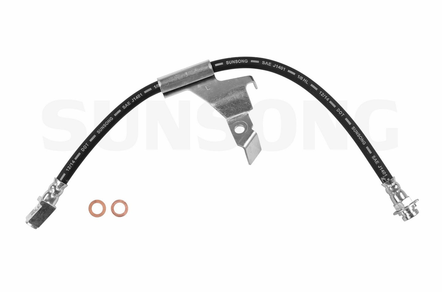 Angle View of Front Left Brake Hydraulic Hose SUNSONG 2201007