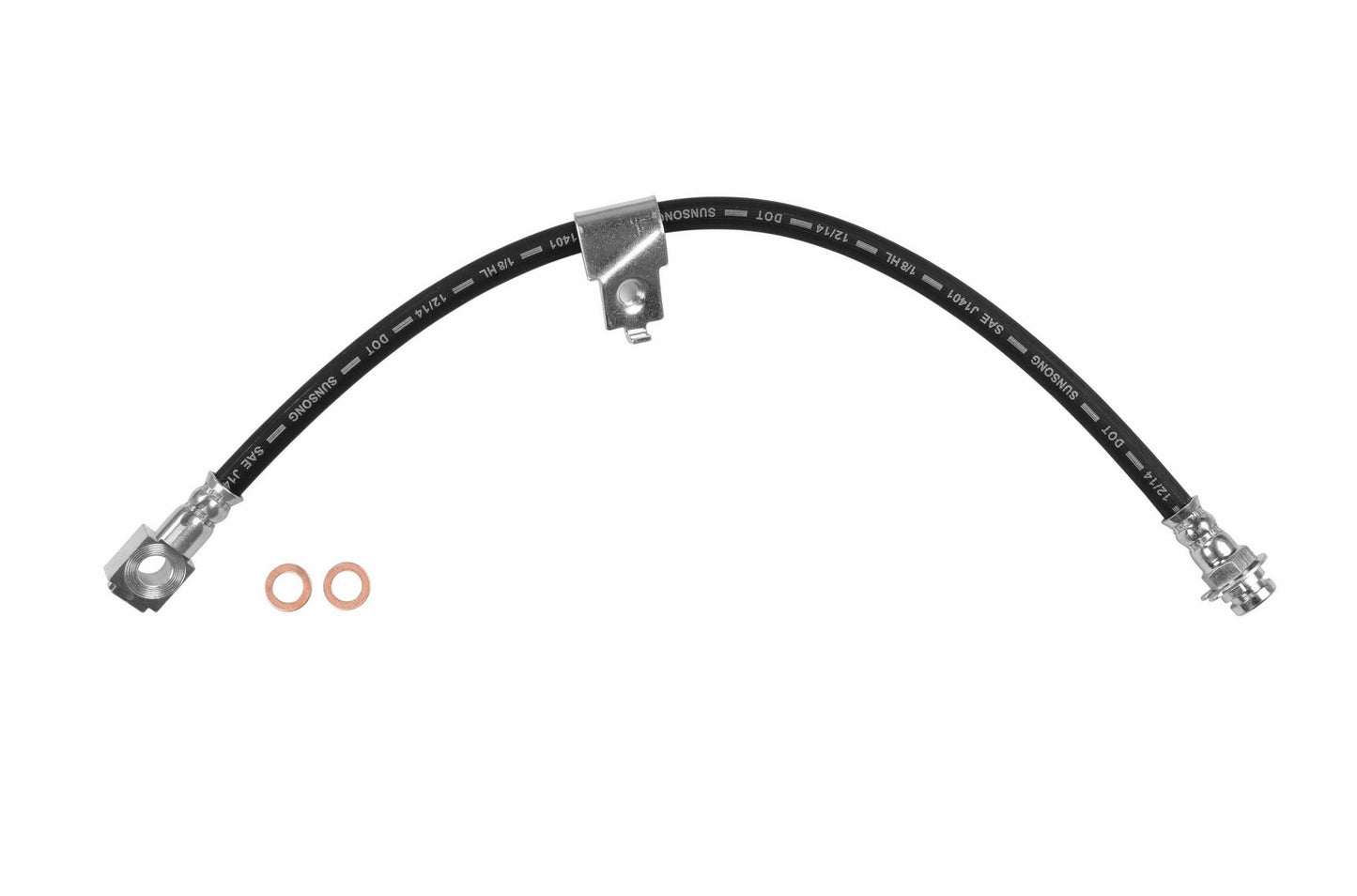 Front View of Front Right Brake Hydraulic Hose SUNSONG 2201097