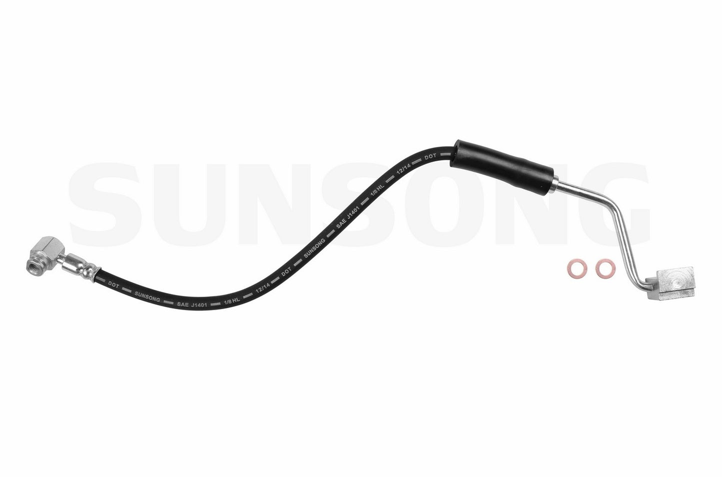 Front View of Front Left Brake Hydraulic Hose SUNSONG 2201146