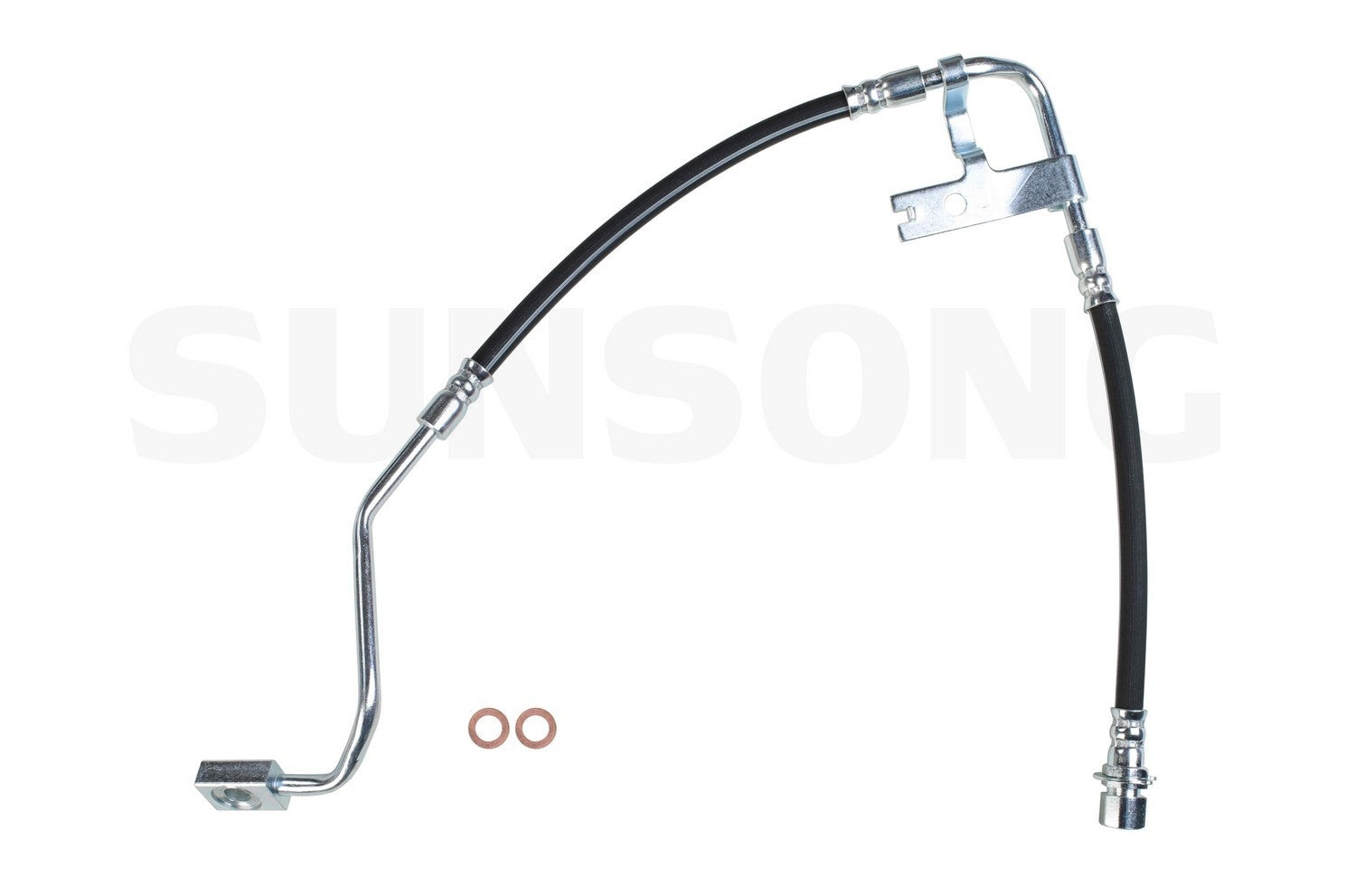 Front View of Front Right Brake Hydraulic Hose SUNSONG 2201210