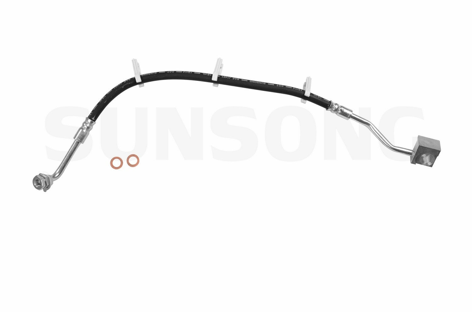 Front View of Front Left Brake Hydraulic Hose SUNSONG 2201213