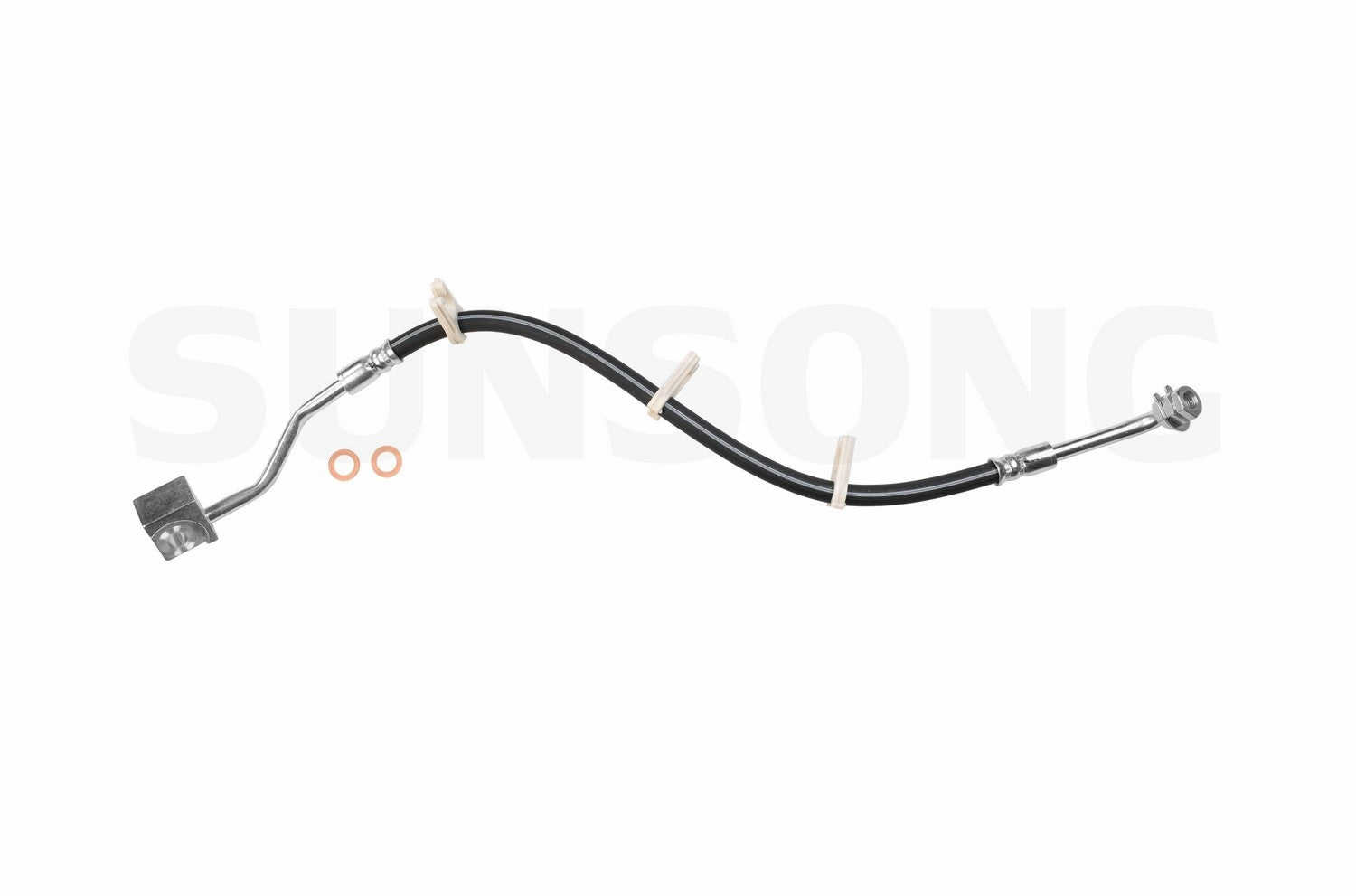 Front View of Front Right Brake Hydraulic Hose SUNSONG 2201216