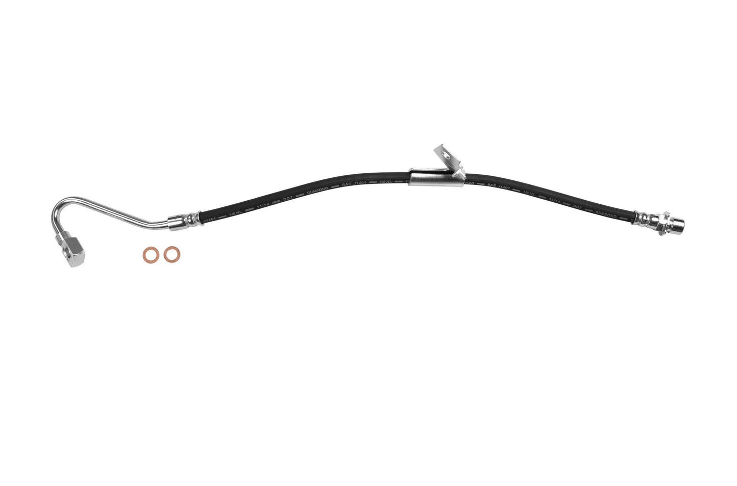 Front View of Front Right Brake Hydraulic Hose SUNSONG 2201221