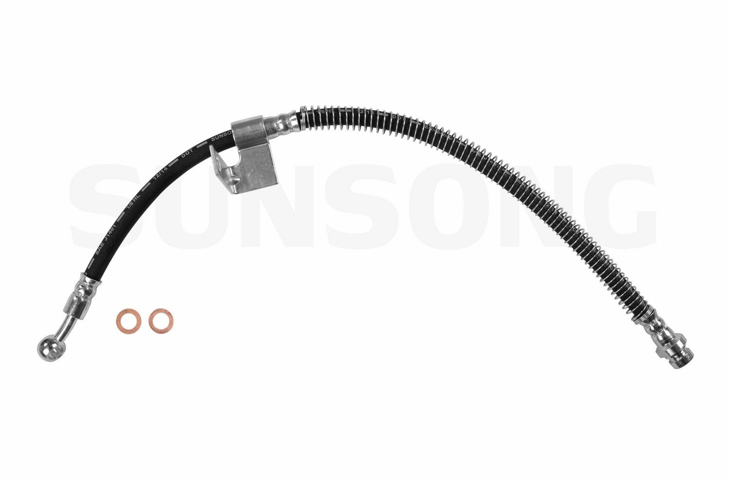 Front View of Front Right Brake Hydraulic Hose SUNSONG 2201326