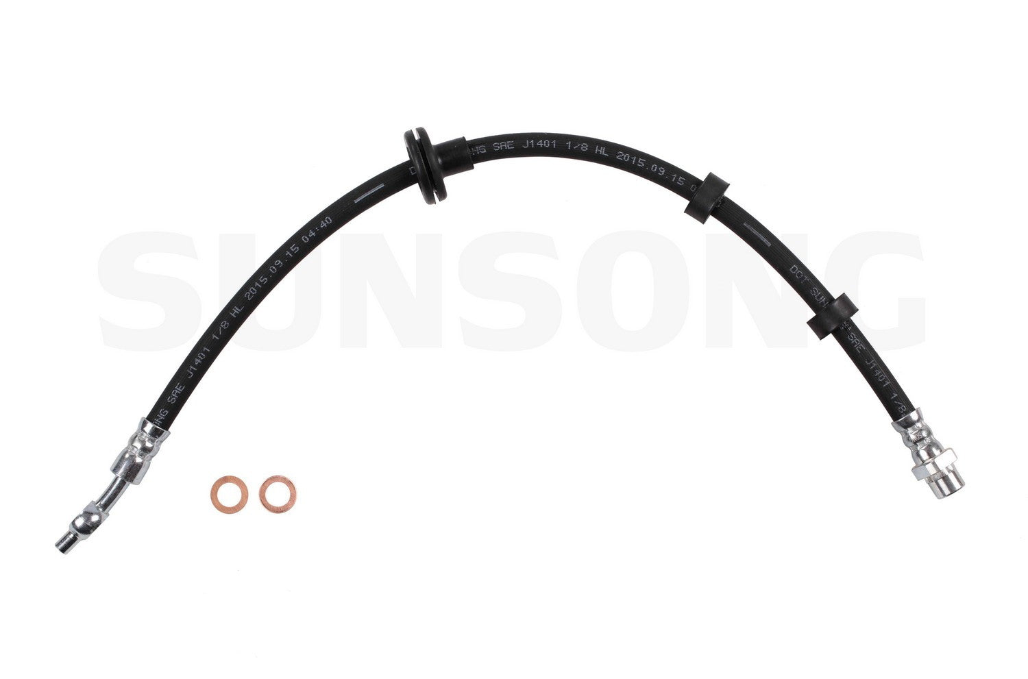 Angle View of Front Brake Hydraulic Hose SUNSONG 2201382