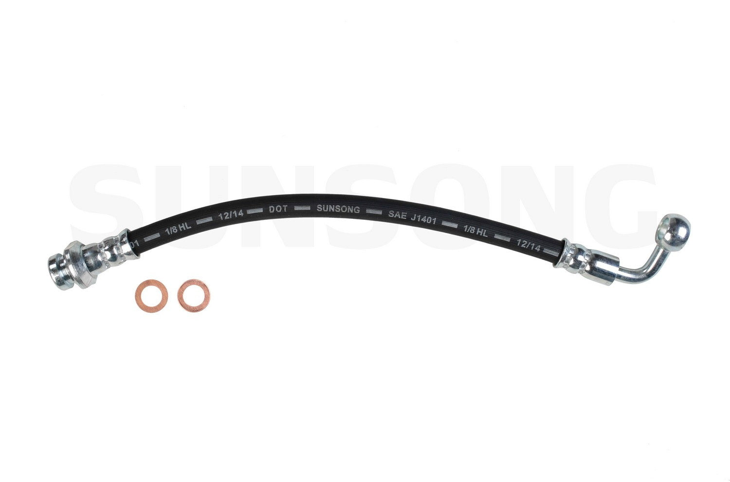 Angle View of Rear Left Brake Hydraulic Hose SUNSONG 2201386