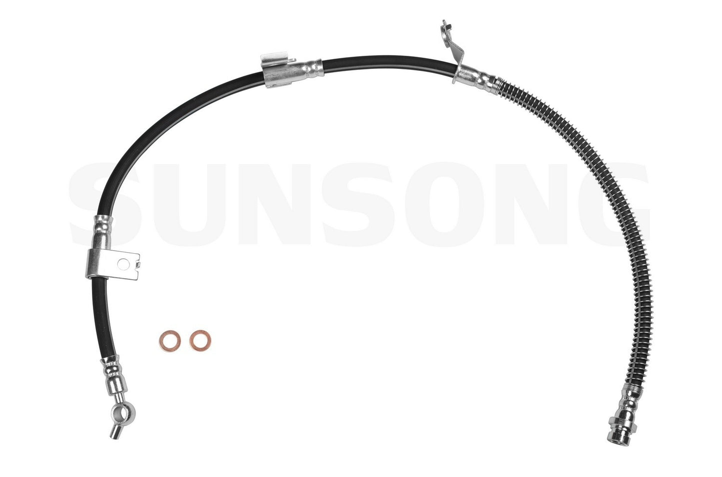 Front View of Front Left Brake Hydraulic Hose SUNSONG 2201699