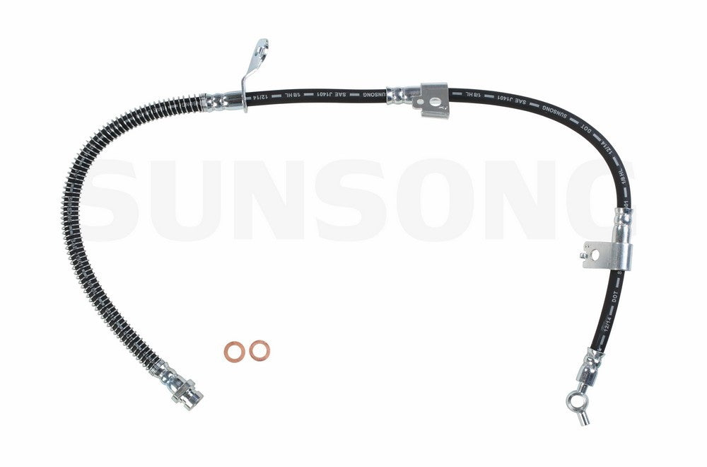 Angle View of Front Right Brake Hydraulic Hose SUNSONG 2201701