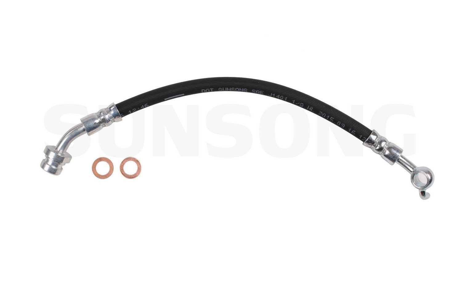 Front View of Rear Right Brake Hydraulic Hose SUNSONG 2201809