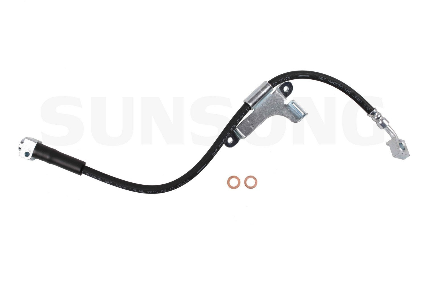 Front View of Front Right Brake Hydraulic Hose SUNSONG 2201857