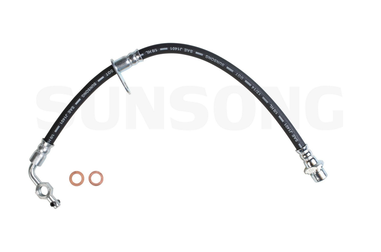 Angle View of Front Right Brake Hydraulic Hose SUNSONG 2201989