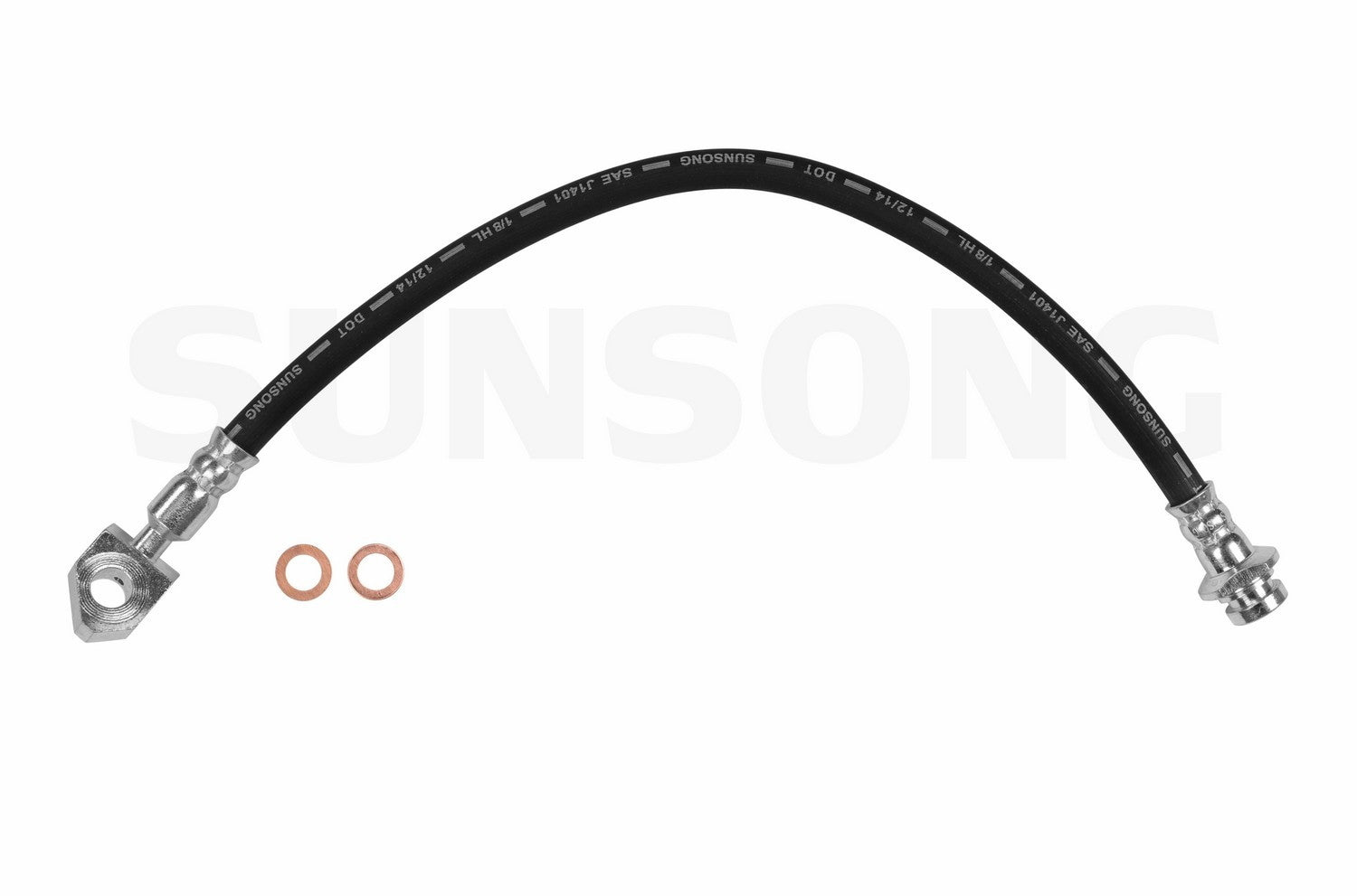 Angle View of Front Left Brake Hydraulic Hose SUNSONG 2202155