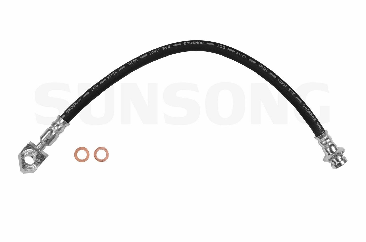 Front View of Front Left Brake Hydraulic Hose SUNSONG 2202155