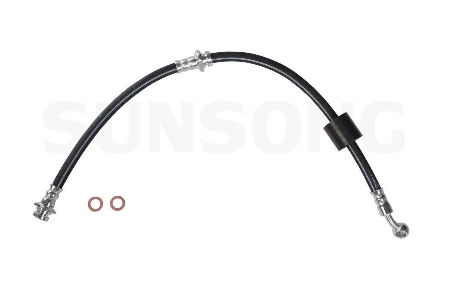 Front View of Front Right Brake Hydraulic Hose SUNSONG 2202363