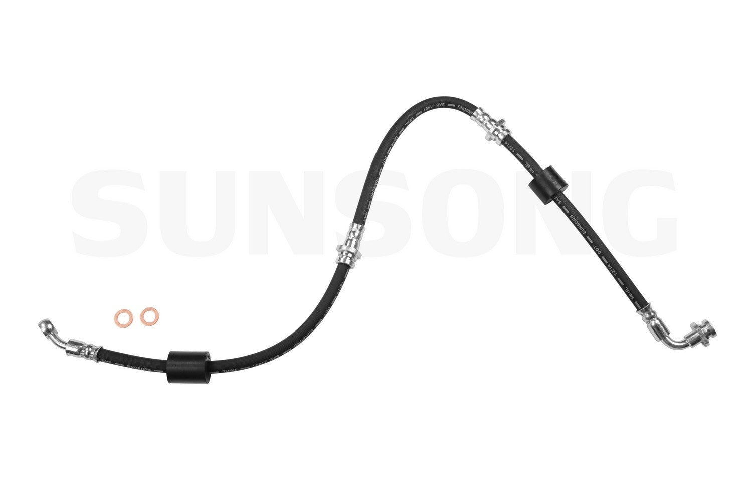 Front View of Front Left Brake Hydraulic Hose SUNSONG 2202365