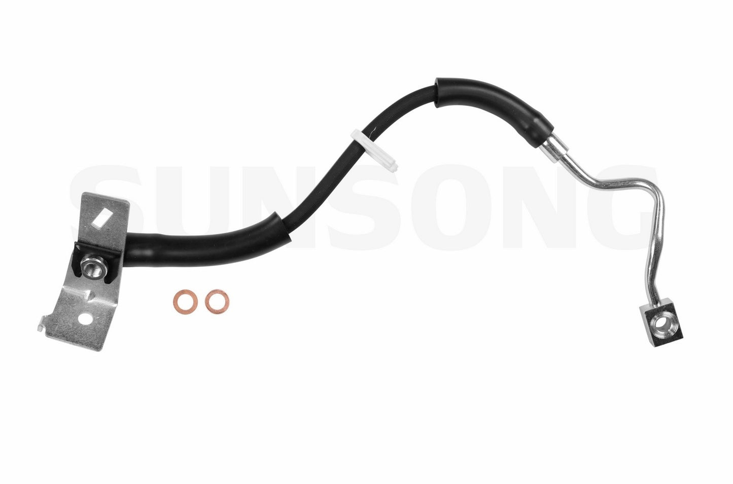 Front View of Front Right Brake Hydraulic Hose SUNSONG 2202791