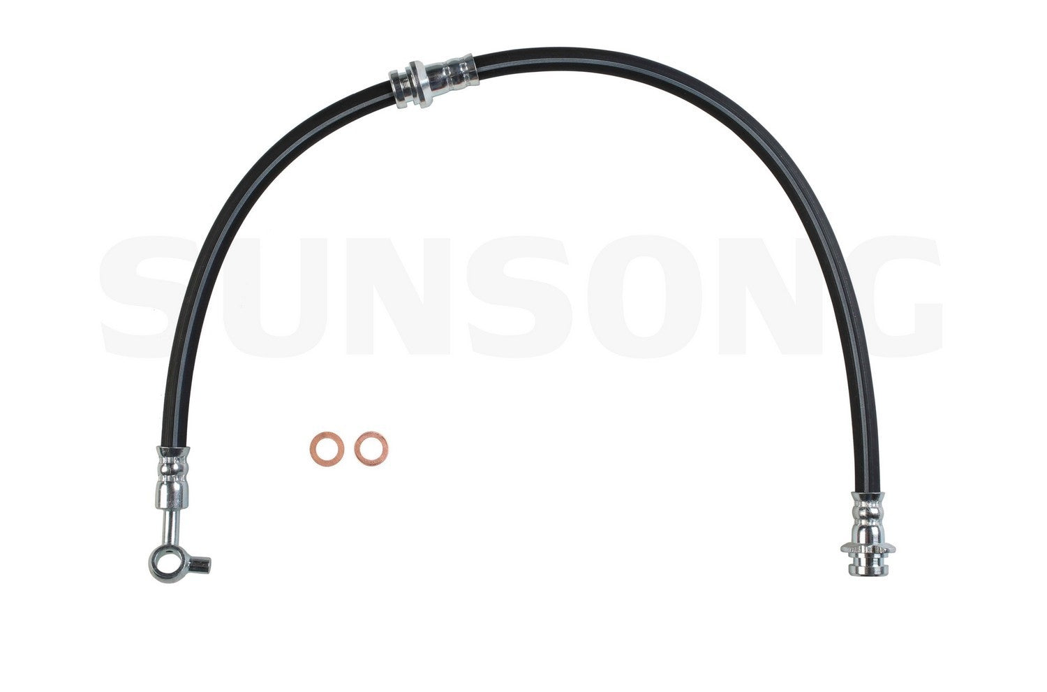 Front View of Front Right Brake Hydraulic Hose SUNSONG 2202810