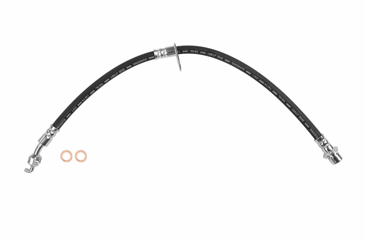 Front View of Rear Right Brake Hydraulic Hose SUNSONG 2202965