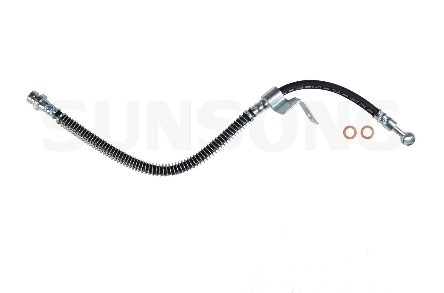 Front View of Front Right Brake Hydraulic Hose SUNSONG 2203184