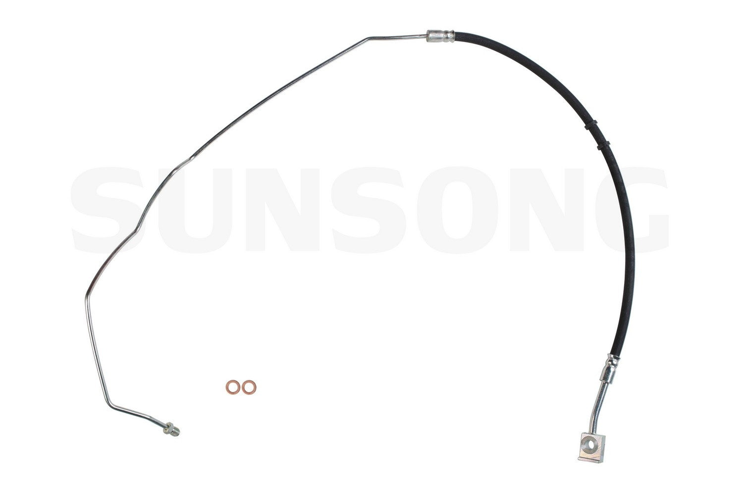 Angle View of Front Right Brake Hydraulic Hose SUNSONG 2203429