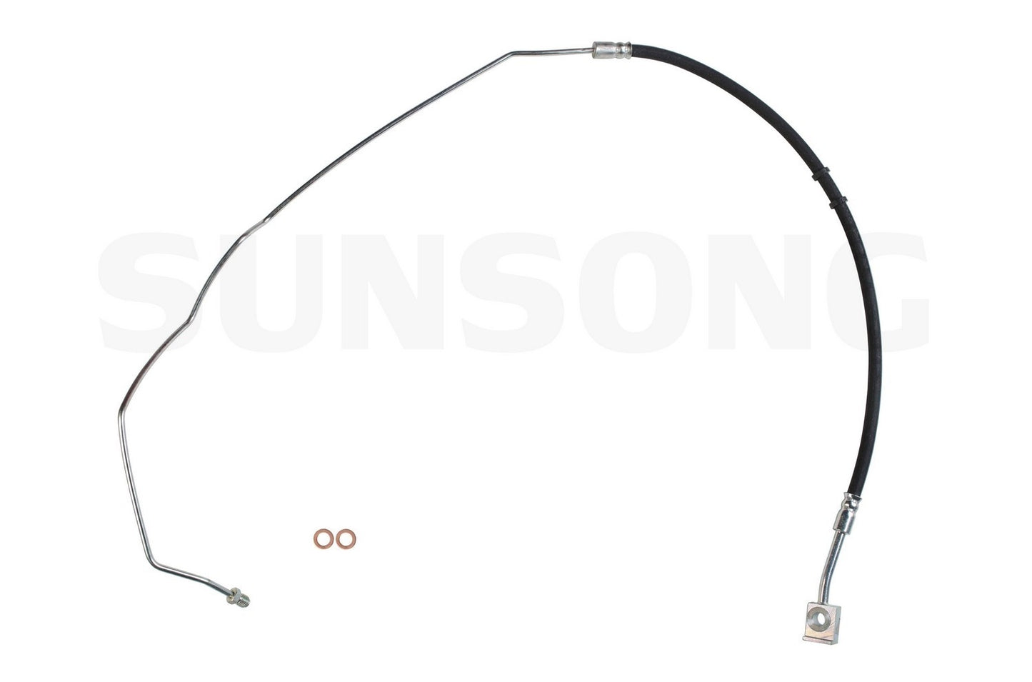 Front View of Front Right Brake Hydraulic Hose SUNSONG 2203429