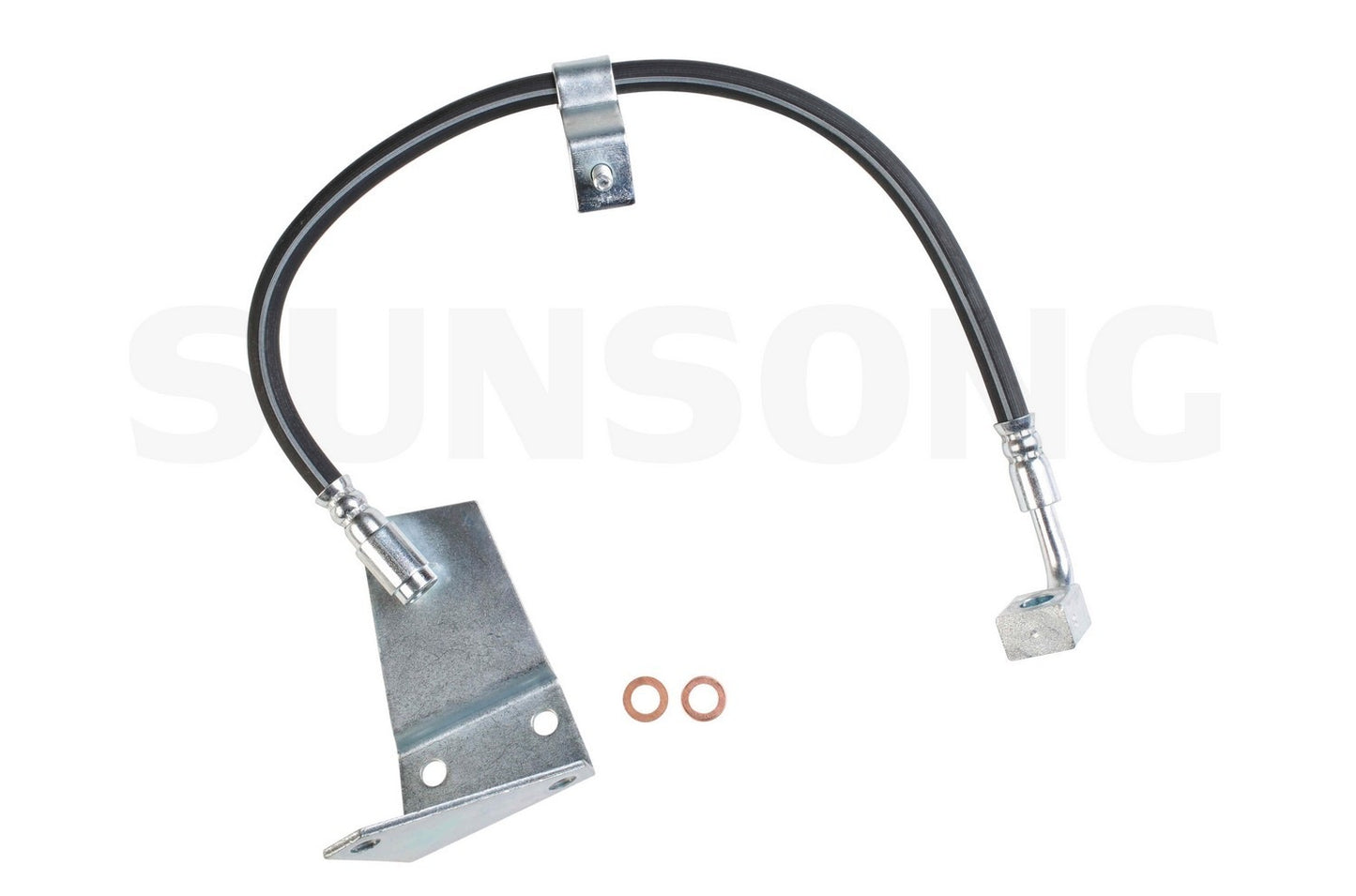 Front View of Front Left Brake Hydraulic Hose SUNSONG 2203898