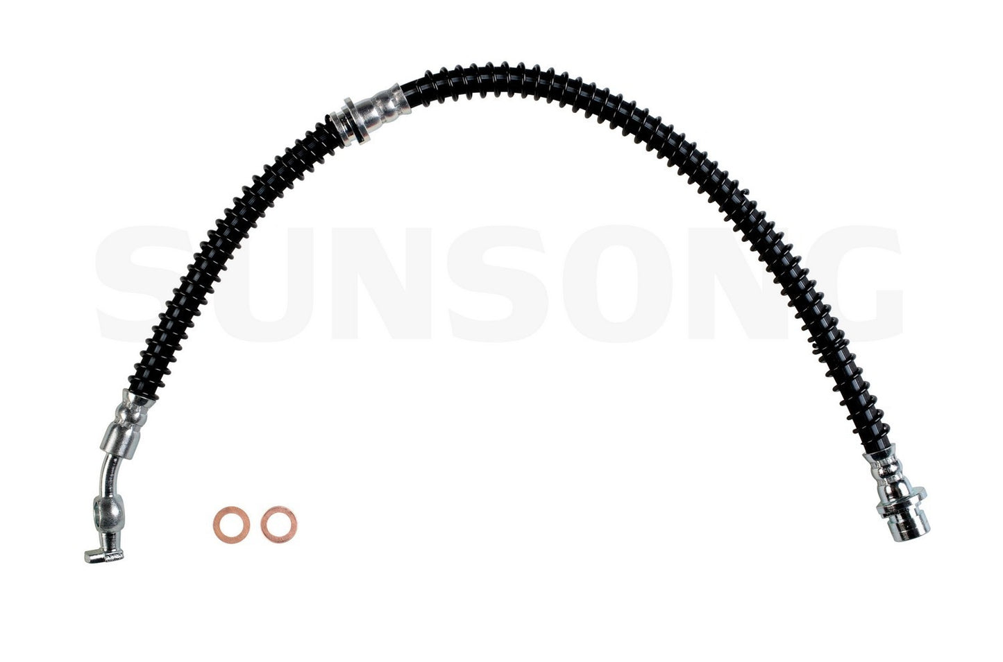 Front View of Front Right Brake Hydraulic Hose SUNSONG 2204582