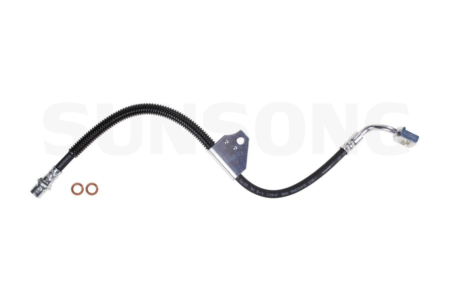 Front View of Front Left Brake Hydraulic Hose SUNSONG 2204611