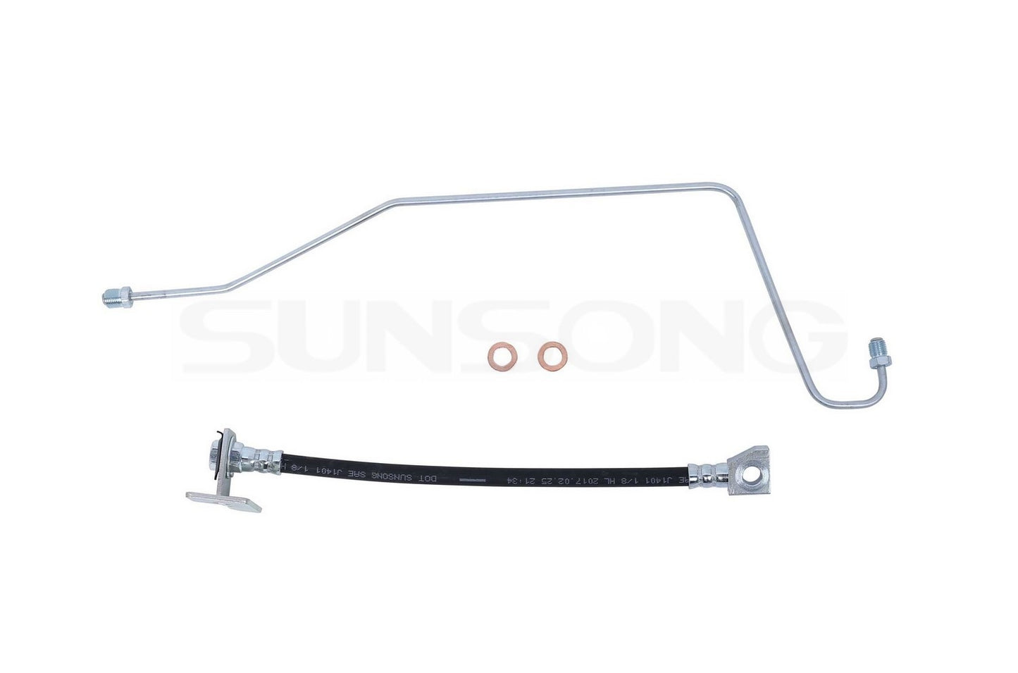 Front View of Rear Left Brake Hydraulic Hose SUNSONG 2204790C