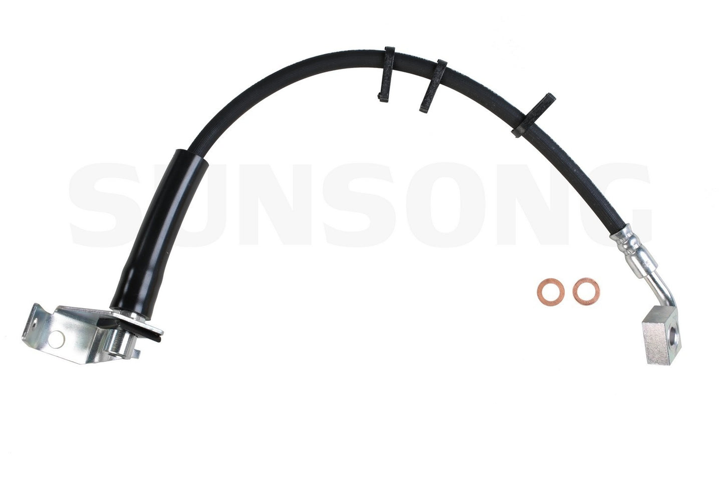 Front View of Front Right Brake Hydraulic Hose SUNSONG 2204815