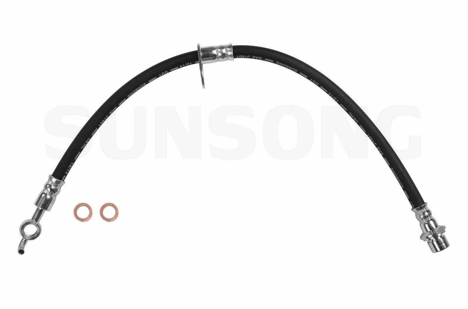 Angle View of Front Right Brake Hydraulic Hose SUNSONG 2204842