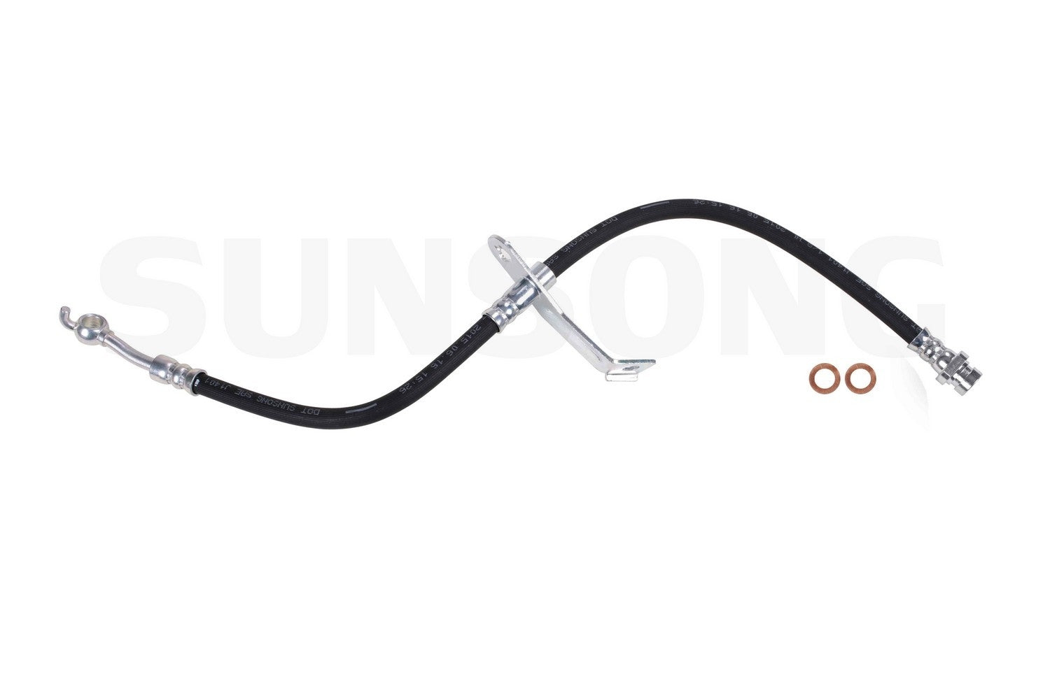 Front View of Front Right Brake Hydraulic Hose SUNSONG 2205276