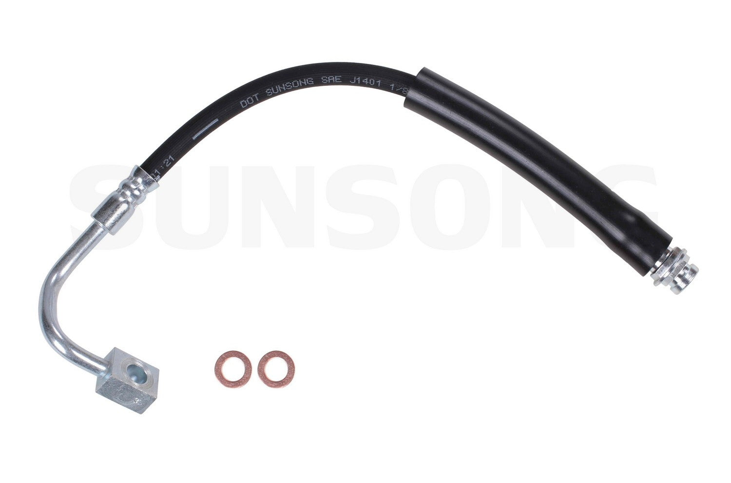 Angle View of Front Left Brake Hydraulic Hose SUNSONG 2205694