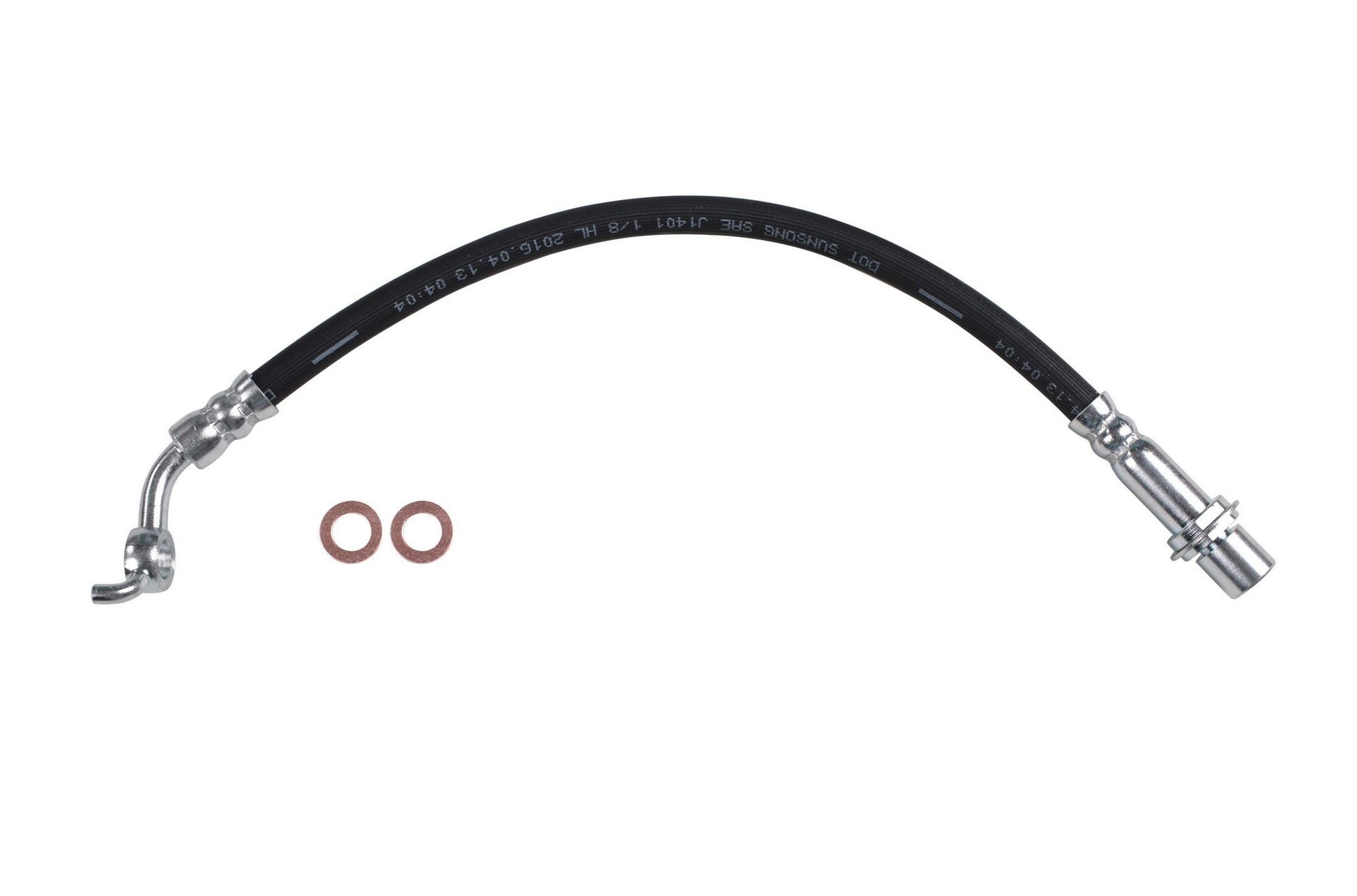 Front View of Front Right Brake Hydraulic Hose SUNSONG 2205828