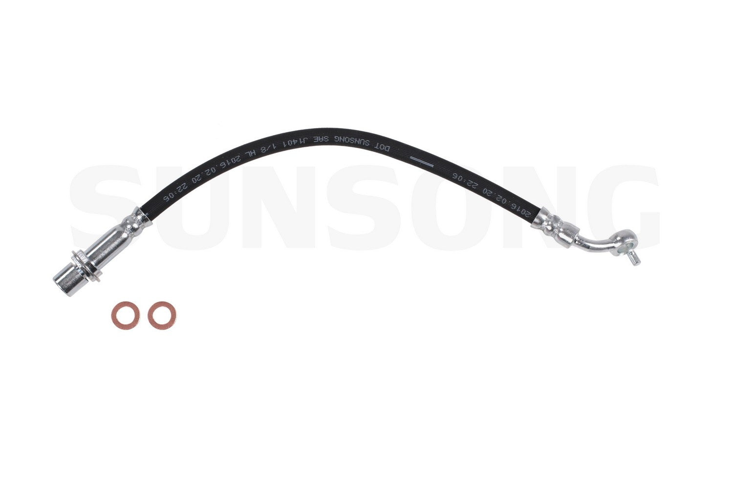 Angle View of Front Left Brake Hydraulic Hose SUNSONG 2205829