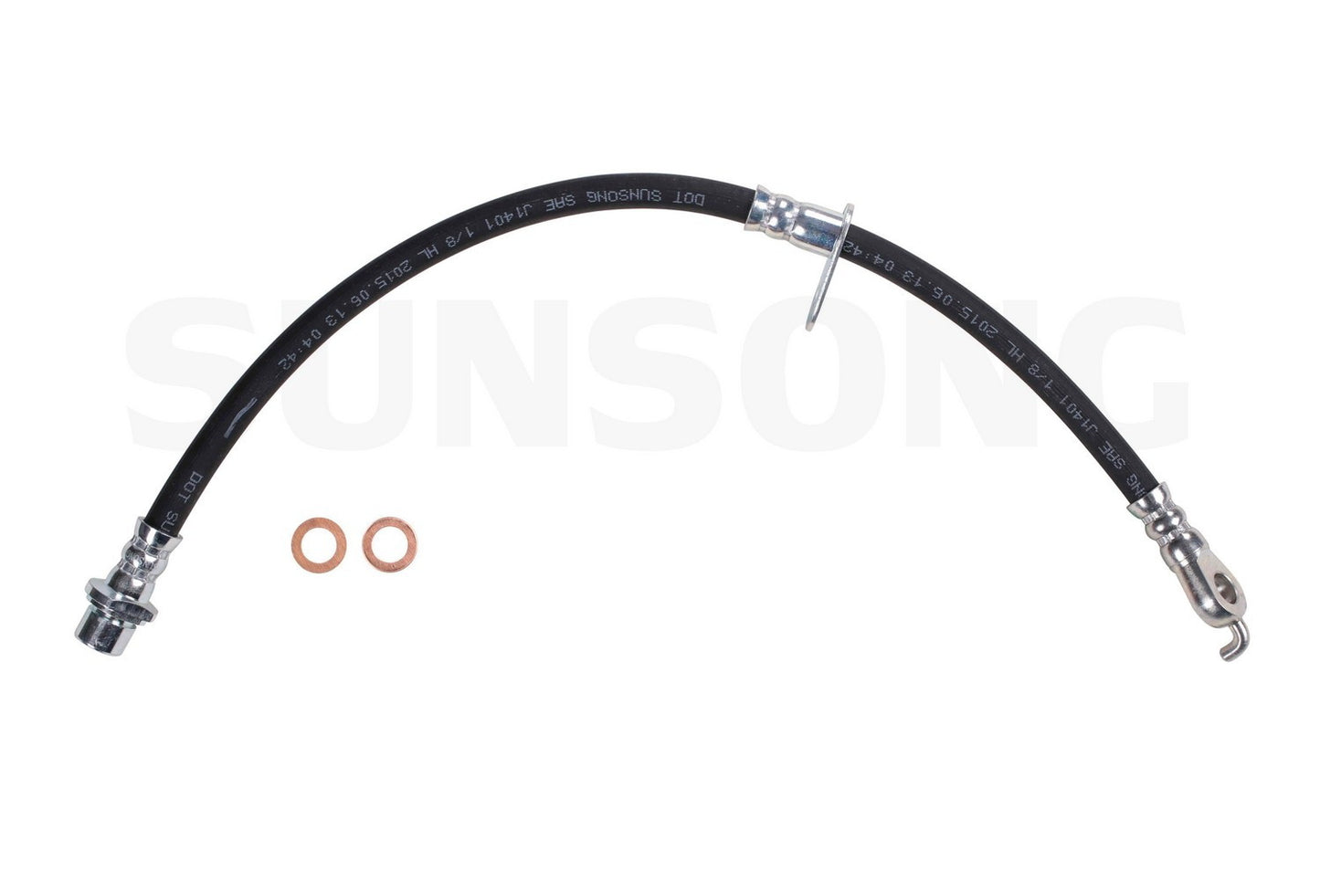 Angle View of Front Right Brake Hydraulic Hose SUNSONG 2205834