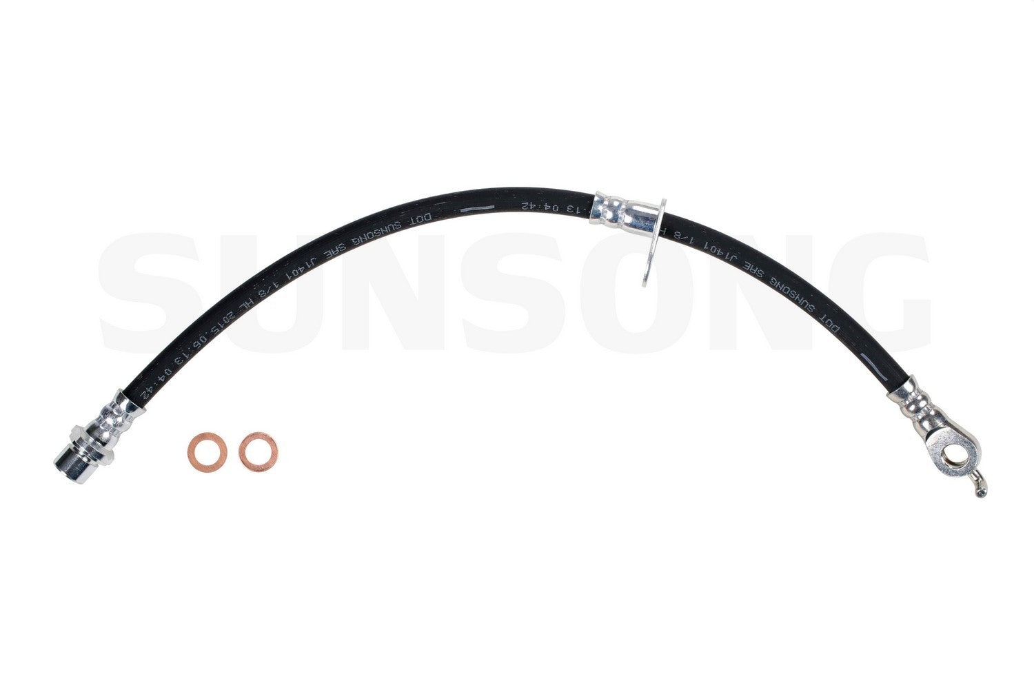 Front View of Front Left Brake Hydraulic Hose SUNSONG 2205835