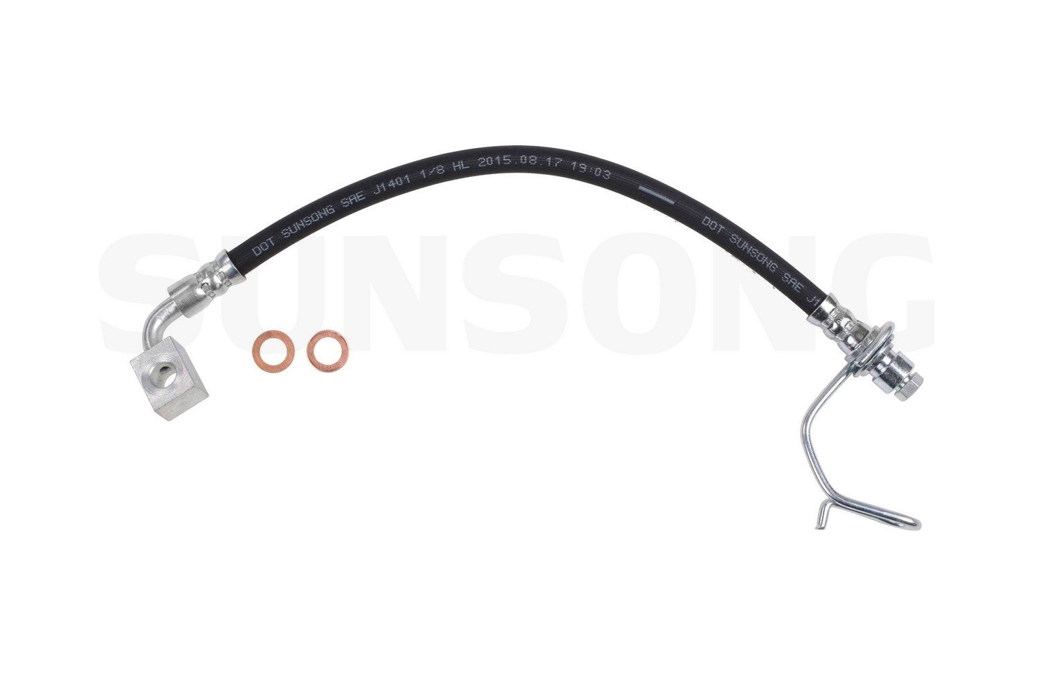 Angle View of Rear Left Brake Hydraulic Hose SUNSONG 2206105